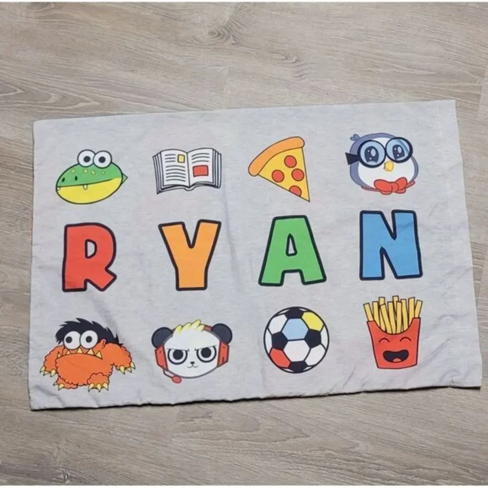 Ryan's‎ World Ryan and Gus Colorful Cartoon Pillow Case